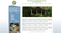 Desktop Screenshot of bluejaylodgecostarica.com